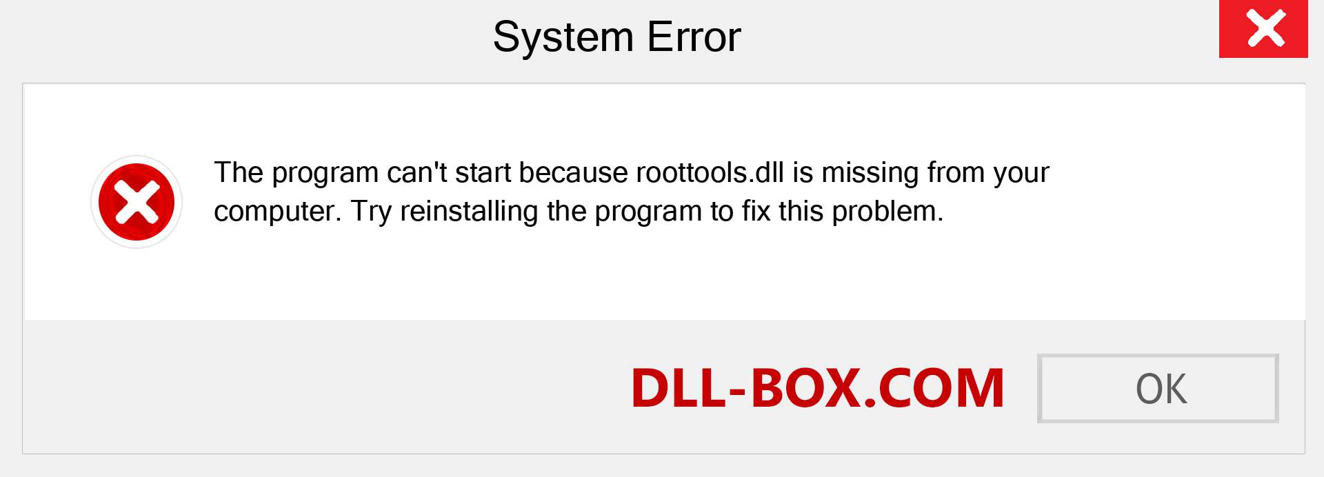  roottools.dll file is missing?. Download for Windows 7, 8, 10 - Fix  roottools dll Missing Error on Windows, photos, images